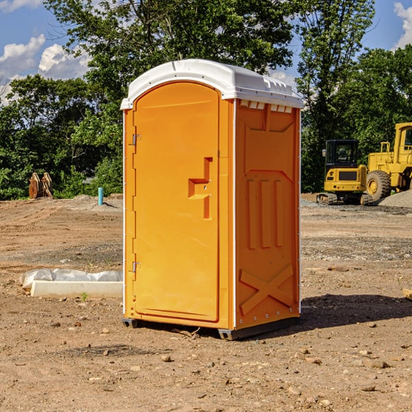 how often are the portable toilets cleaned and serviced during a rental period in Graettinger IA